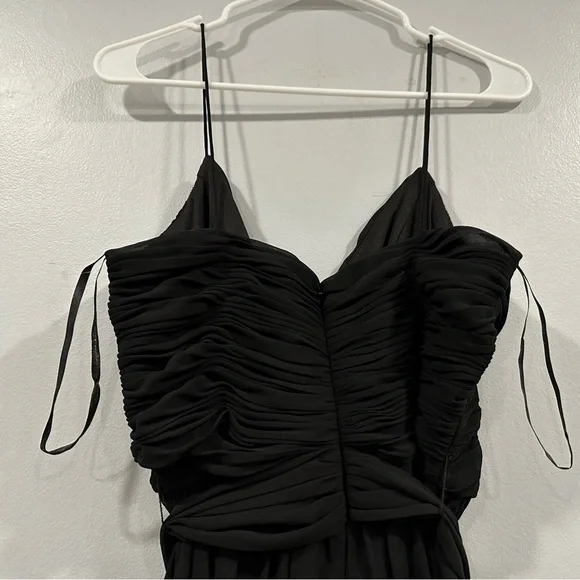 Mac Duggal 70100 Black Faux Wrap Flowy Jumpsuit Medium M